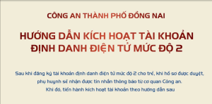 Hướng dẫn kích hoạt định danh điện tử mức độ 2 cho trẻ em