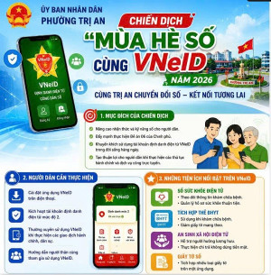 Phường Trị An tổ chức Lễ ra quân thực hiện "Chiến dịch mùa hè số cùng VNelD, hướng dẫn công dân số, đồng hành cùng Nhân dân thực hiện Đề án 06"