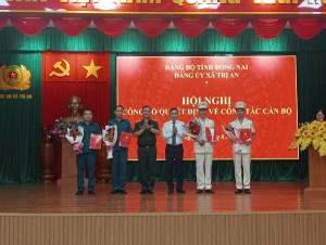 Xã Trị An công bố quyết định về công tác cán bộ