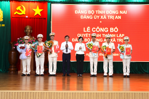 Lễ công bố các Quyết định thành lập Đảng bộ Công an, chi bộ Quân sự xã Trị An