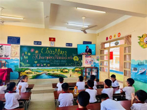 Học sinh trường Tiểu học Cây Gáo A tưng bừng đón lễ khai giảng năm học mới