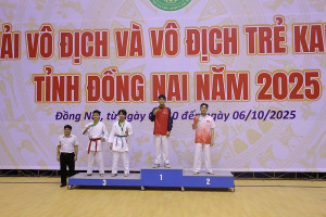 Xã Trị An giành 7 huy chương tại Giải vô địch và vô địch trẻ Karate tỉnh Đồng Nai năm 2025