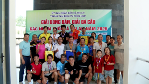 Giải Bóng bàn các nhóm tuổi xã Trị An 2025