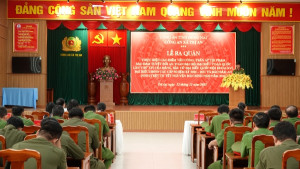 Lễ ra quân cao điểm tấn công, trấn áp tội phạm tại xã Trị An