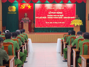 Công an xã Trị An phát động phong trào thi đua “Ba nhất”