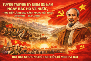 Xã Trị An tuyên truyền kỷ niệm 85 năm Ngày Bác Hồ về nước trực tiếp lãnh đạo cách mạng Việt Nam