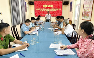 Thống nhất nội dung hoạt động của Ban bầu cử số 2 – xã Trị An