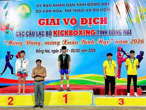 Đoàn Kickboxing xã Trị An đạt 8 huy chương tại giải vô địch cấp tỉnh