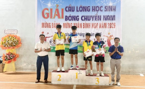 Sôi nổi Giải cầu lông học sinh xã Trị An Mừng Đảng – Mừng Xuân Bính Ngọ năm 2026