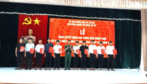 Xã Trị An tổ chức Lễ trao quyết định gọi công dân nhập ngũ năm 2026