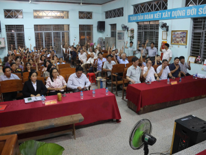 Hội nghị lấy ý kiến cử tri nơi cư trú đối với người ứng cử đại biểu hđnd tỉnh, đại biểu hđnd xã trị an nhiệm kỳ 2026 – 2031