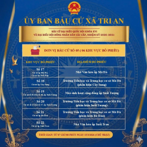 Đơn vị bầu cử số 5 thuộc Ủy ban bầu cử xã Trị An phục vụ Bầu cử đại biểu Quốc hội khóa XVI  và đại biểu HĐND các cấp nhiệm kỳ 2026 – 2031