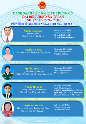 Xã Trị An công bố kết quả bầu cử và danh sách 23 đại biểu trúng cử HĐND xã khóa XIII, nhiệm kỳ 2026–2031