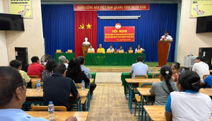 Đơn vị bầu cử số 3 tổ chức tiếp xúc cử tri với người ứng cử HĐND xã