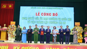 Lễ công bố Nghị quyết của Ủy ban Thường vụ Quốc hội về thành lập phường Trị An