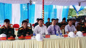 Lễ khởi công xây dựng công trình Bia truyền thống Lực lượng vũ trang (LLVT) tỉnh Đồng Nai tại ấp Bà Hào, xã Trị An.