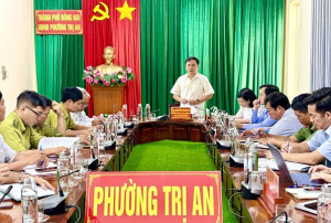 UBND phường Trị An làm việc về công tác quản lý, thực hiện Hợp đồng theo Nghị định 01
