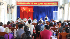 Phường Trị An tổ chức phổ biến, tiếp nhận ý kiến người dân có đất thu hồi tại khu phố Bà Hào