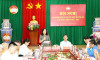 Đồng chí Huỳnh Thị Hằng, Phó Bí thư Tỉnh ủy, Chủ tịch Ủy ban MTTQ Việt Nam tỉnh và đồng chí Hà Anh Dũng, Ủy viên Ban Thường vụ Tỉnh ủy, Phó Chủ tịch Thường trực Ủy ban MTTQ Việt Nam tỉnh cùng chủ trì hội nghị.