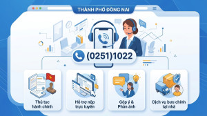Đồng Nai: Hỗ trợ người dân và doanh nghiệp thực hiện thủ tục hành chính qua tổng đài Dịch vụ công thành phố Đồng Nai (0251)1022