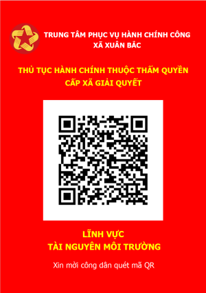 BỘ THỦ TỤC HÀNH CHÍNH THUỘC THẨM QUYỀN GIẢI QUYẾT CẤP XÃ: LĨNH VỰC TÀI NGUYÊN MÔI TRƯỜNG