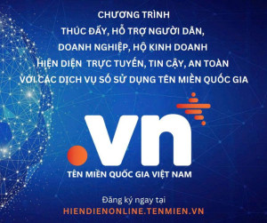 THÚC ĐẨY NGƯỜI DÂN, DOANH NGHIỆP, HỘ KINH DOANH HIỆN DIỆN TRỰC TUYẾN VỚI TÊN MIỀN QUỐC GIA “.VN”