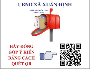 Hộp thư góp ý số của UBND xã Xuân Định qua mã QR – kênh kết nối nhanh chóng giữa chính quyền và người dân
