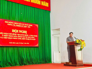 XÃ XUÂN ĐỊNH TỔ CHỨC HỘI NGHỊ TRIỂN KHAI MÔ HÌNH “QR XUÂN...
