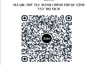 MÃ QR: THỦ TỤC HÀNH CHÍNH THUỘC LĨNH VỰC HỘ TỊCH