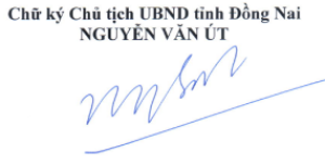 Thông báo giối thiệu chữ ký của Chủ tịch UBND tỉnh Nguyễn Văn Út