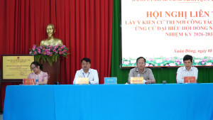 HỘI NGHỊ LIÊN TỊCH LẤY Ý KIẾN CỬ TRI NƠI CÔNG TÁC ĐỐI VỚI NGƯỜI ỨNG CỬ ĐẠI BIỂU HĐND XÃ, NHIỆM KỲ 2026 - 2031