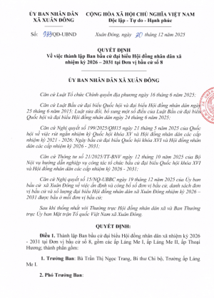 qđ thanh lap Ban BC xa