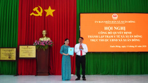 HỘI NGHỊ CÔNG BỐ QUYẾT ĐỊNH THÀNH LẬP TRẠM Y TẾ XÃ XUÂN ĐÔNG TRỰC THUỘC UBND XÃ XUÂN ĐÔNG