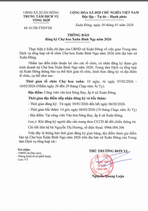 THONG BAO CHO