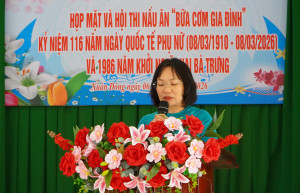 HỘI LIÊN HIỆP PHỤ NỮ XÃ XUÂN ĐÔNG TỔ CHỨC HỌP MẶT VÀ HỘI THI NẤU ĂN” BỮA CƠM GIA ĐÌNH” KỶ NIỆM 116 NĂM NGÀY QUỐC TẾ PHỤ NỮ 8/3 (8/3/1910 – 8/3/2026) VÀ 1986 NĂM KHỞI NGHĨA HAI BÀ TRƯNG.