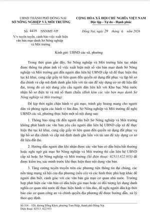 Cảnh bảo văn bản giả mạo Sở Nông nghiệp và Môi trường. Người dân lưu ý🔉🔉🔉🔉🔉🔉
