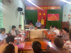 Ban Đại diện HĐQT NHCSXH Xuân Đông kiểm tra, giám sát  nguồn vốn tín dụng chính sách tại Ấp 2, xã Xuân Đông