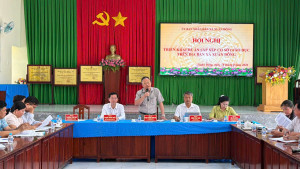 HỘI NGHỊ LẤY Ý KIẾN DỰ THẢO ĐỀ ÁN SẮP XẾP   CƠ SỞ GIÁO DỤC TRÊN ĐỊA BÀN XÃ XUÂN ĐÔNG