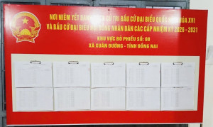 ỦY BAN BẦU CỬ XÃ XUÂN ĐƯỜNG THÔNG BÁO ĐỊA ĐIỂM NIÊM YẾT DANH SÁCH CỬ TRI BẦU CỬ ĐẠI BIỂU QUỐC HỘI VÀ ĐẠI BIỂU HỘI ĐỒNG NHÂN DÂN CÁC CẤP NHIỆM KỲ 2026 – 2031