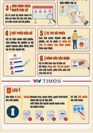 HƯỚNG DẪN CỬ TRI THỰC HIỆN BỎ PHIẾU