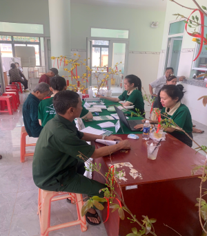 HỘI CỰU CHIẾN BINH XÃ TỔ CHỨC KHÁM MẮT MIỄN PHÍ CHO HỘI VIÊN