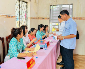 XÃ XUÂN ĐƯỜNG _ TỔ CHỨC DIỄN TẬP CÔNG TÁC BẦU CỬ ĐẠI BIỂU QUỐC HỘI VÀ HĐND CÁC CẤP