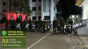 Công an xã Xuân Đường tổng kiểm tra, truy quét tội phạm, đảm bảo an ninh trật tự trên địa bàn xã