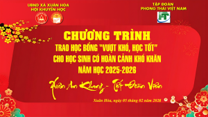 XUÂN HÒA: TRAO 155 SUẤT HỌC BỔNG “VƯỢT KHÓ, HỌC TỐT” CHO HỌC...