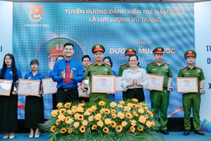 ĐẢNG VIÊN TRẺ CÔNG AN XÃ XUÂN HÒA  ĐƯỢC TỈNH ĐOÀN TUYÊN DƯƠNG