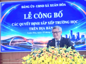XÃ XUÂN HÒA CÔNG BỐ QUYẾT ĐỊNH THÀNH LẬP TRƯỜNG VÀ BỔ NHIỆM CÁN BỘ QUẢN LÝ CÁC TRƯỜNG HỌC SAU SẮP XẾP