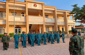 BAN CHQS XÃ XUÂN HOÀ TỔ CHỨC HÀNH QUÂN RÈN LUYỆN, NÂNG CAO THỂ LỰC, SẴN SÀNG THỰC HIỆN NHIỆM VỤ