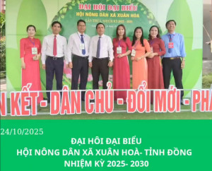 Đại hội đại biểu Hội Nông dân xã Xuân Hoà lần thứ I nhiệm kỳ 2025-2030. Thành công tốt đẹp