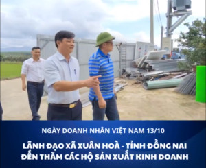 Nhân kỷ niệm Ngày Doanh nhân Việt Nam 13 tháng 10, Hôm nay, Đảng ủy, Hội đồng Nhân dân, Ủy ban Nhân dân xã Xuân Hòa đã tổ chức đoàn công tác đến thăm và động viên các hộ sản xuất – kinh doanh tiêu biểu trên địa bàn xã.
