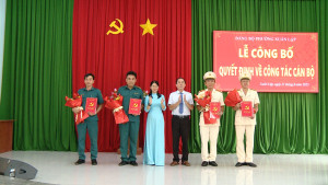 ĐẢNG ỦY PHƯỜNG XUÂN LẬP LỄ CÔNG BỐ QUYẾT ĐỊNH VỀ CÔNG TÁC CÁN BỘ